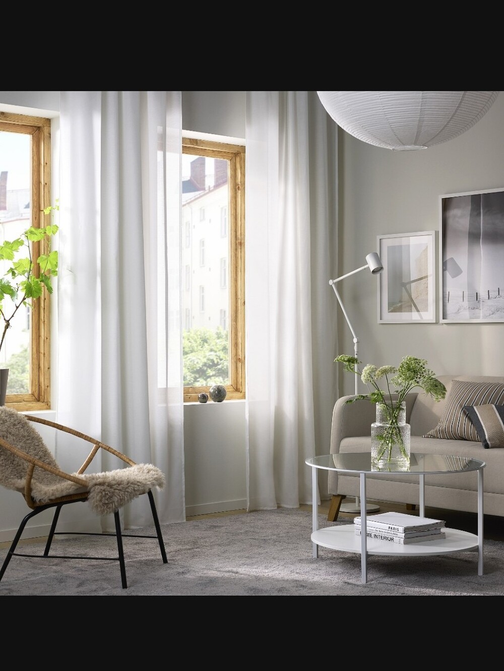 3 IKEA Hilja sheer curtain panels